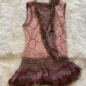Fairy knit hooded top